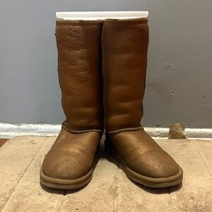 UGG BRONZE/Brown Leather Boots